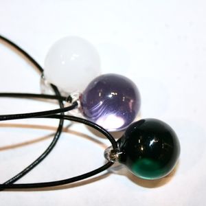 Handmade Glass Marble Pendant Necklace